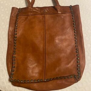 Harbour 2nd Elbe Leather Tote Shoulder Bag Cognac